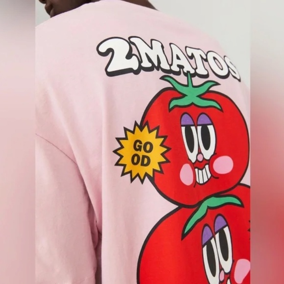 NWOT Jack & Jones Pink Graphic Tee Medium Mens / Unisex - Picture 4 of 9